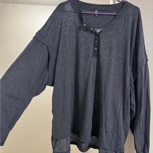 FP Movement by Free People Charcoal Button Down Shirt